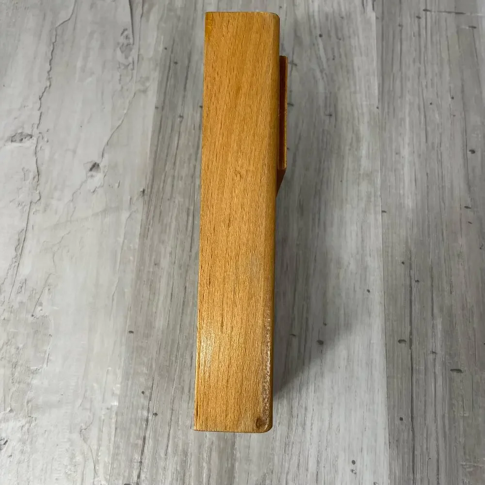 Vintage Hardwood Knife Holder Fruit Wooden Block Wall Mount